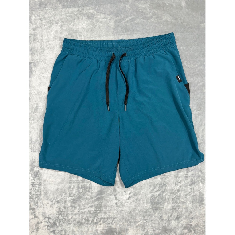 UNRL Stride Shorts Mens Large Teal Blue Linerless Quick Dry Training Shorts